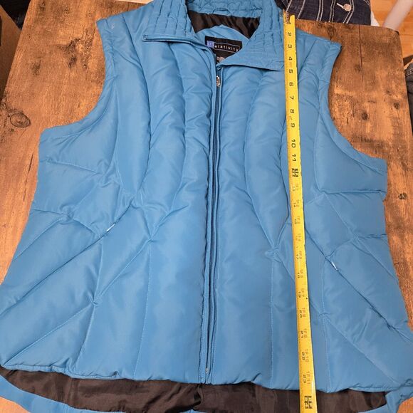 Relativity Womens Down/Feather Insulated Puffer Vest Teal XL - Picture 11 of 12
